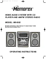 Memorex MX4302 Operating Instructions Manual preview