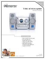 Memorex MX4501 Specification Sheet предпросмотр