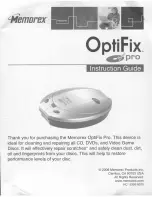 Memorex OptiFix Pro Instruction Manual preview