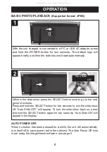 Предварительный просмотр 8 страницы Memorex Photo Viewer MDF0151 Operation User'S Manual