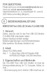 Preview for 19 page of Memostar FLS-3080 RGB Operating Instructions Manual