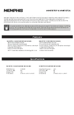 Preview for 2 page of Memphis MME10T24 Quick Start Manual