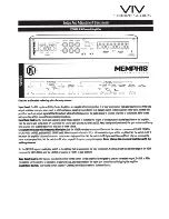 Предварительный просмотр 13 страницы Memphis VIV Six Five Series Manual