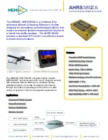 Memsic AHRS380ZA User Manual preview