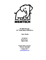 Предварительный просмотр 1 страницы Memtech SC2500 Stinger User Manual