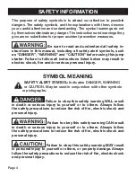 Preview for 4 page of Menards MASTERFORCE 260-9519 Operator'S Manual