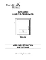 Предварительный просмотр 1 страницы Mendip Stoves BURRINGTON User Manual