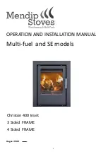 Mendip Stoves Christon 400 3 Sided Frame Operation And Installation Manual preview