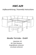 Preview for 1 page of Mendler HWC-A29 Assembly Instructions Manual