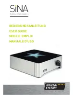 Menu System SINA ONE User Manual preview