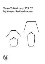 Preview for 1 page of MENU Kroyer-Saetter-Lassen Torso Table Lamp 37 Quick Start Manual