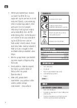 Preview for 8 page of Menuett 008274 Operating Instructions Manual