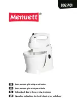 Preview for 1 page of Menuett 802-701 Operating Instructions Manual