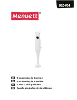 Menuett 802-704 Operating Instructions Manual preview