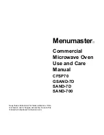 Menumaster CFSP70 Use And Care Manual preview