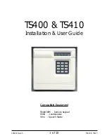 Предварительный просмотр 1 страницы Menvier Security TS400 Installation & User Manual