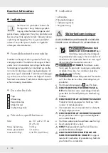 Preview for 7 page of Meradiso 273287 Operation And Safety Notes