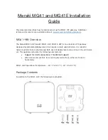 Preview for 1 page of Meraki MG41 Installation Manual