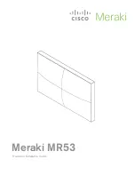 Preview for 1 page of Meraki MR53 Hardware Installation Manual