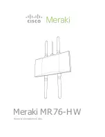 Preview for 1 page of Meraki MR76-HW Hardware Installation Manual