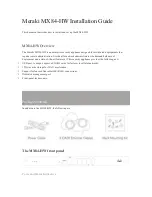 Preview for 1 page of Meraki MX84-HW Installation Manual