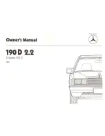 Предварительный просмотр 3 страницы Mercedes-Benz 190 D 2.2 1985 Owner'S Manual