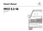 Preview for 3 page of Mercedes-Benz 190 E 2.3-16 201 1987 Owner'S Manual