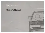 Mercedes-Benz 190 E 2.3 1991 Owner'S Manual preview