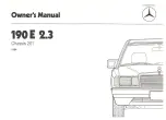 Предварительный просмотр 3 страницы Mercedes-Benz 190 E 2.3 Owner'S Manual