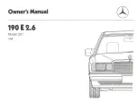 Preview for 3 page of Mercedes-Benz 190 E 2.6 1989 Owner'S Manual