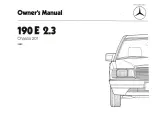 Preview for 3 page of Mercedes-Benz 190 E2.3 1985 Owner'S Manual