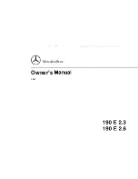 Preview for 1 page of Mercedes-Benz 190E 2.3 1993 Owner'S Manual