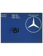 Preview for 1 page of Mercedes-Benz 1982 380 SL Owner'S Manual