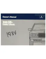 Mercedes-Benz 1984 300SD Owner'S Manual preview