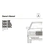 Preview for 3 page of Mercedes-Benz 1985 380SE Owner'S Manual