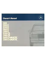 Preview for 2 page of Mercedes-Benz 1988 200 Owner'S Manual