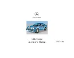 Preview for 1 page of Mercedes-Benz 2000 CLK 430 Operator'S Manual