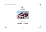 Mercedes-Benz 2002 C-Class Wagon Operator'S Manual preview