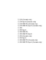 Предварительный просмотр 2 страницы Mercedes-Benz 2008 C 230 Operator'S Manual