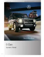 Mercedes-Benz 2009 G 55 AMG Operator'S Manual preview