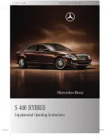 Предварительный просмотр 1 страницы Mercedes-Benz 2010 S 400 Hybrid Supplemental Operating Instructions