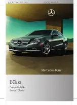 Mercedes-Benz 2011 E-Class Cabriolet Operator'S Manual preview