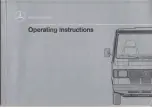 Mercedes-Benz 208 D Operating Instructions Manual preview