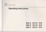 Preview for 2 page of Mercedes-Benz 208 D Operating Instructions Manual