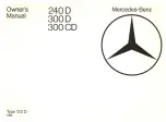 Preview for 3 page of Mercedes-Benz 240 D 1980 Owner'S Manual