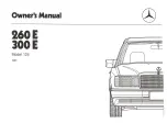 Preview for 3 page of Mercedes-Benz 260 E 124 1987 Owner'S Manual