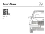 Предварительный просмотр 3 страницы Mercedes-Benz 260 E 124 1988 Owner'S Manual