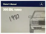 Preview for 1 page of Mercedes-Benz 300 SDL turbo 126 D Owner'S Manual