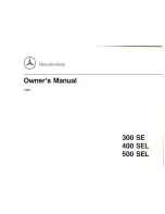 Preview for 3 page of Mercedes-Benz 300 SE 1993 Owner'S Manual