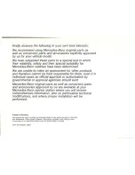 Preview for 4 page of Mercedes-Benz 300 SE 1993 Owner'S Manual